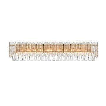 Emilia  Wall Sconce in Satin Gold And Clear by Elegant Lighting
