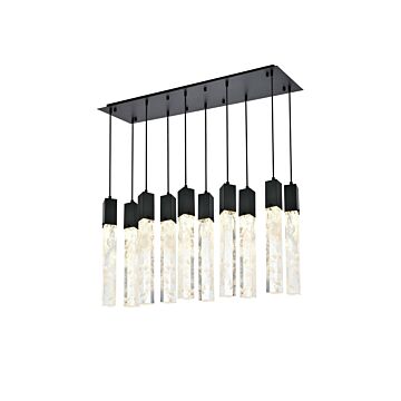 Aurora  Pendant in Black And Clear by Elegant Lighting