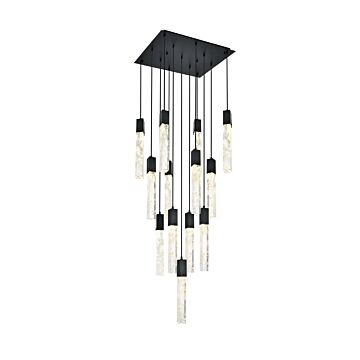 Aurora  Pendant in Black And Clear by Elegant Lighting