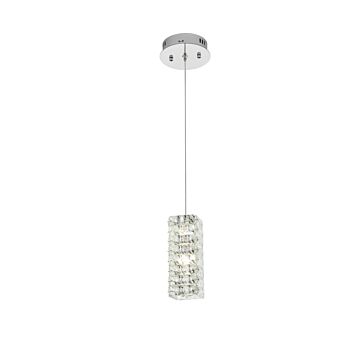 Aston LED Pendant in Chrome by Elegant Lighting