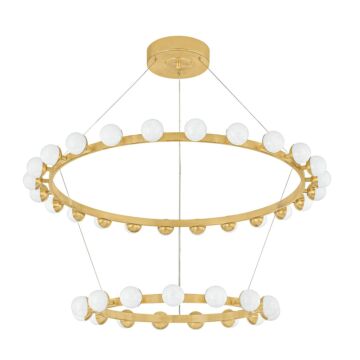 Linus LED Chandelier in Vintage Brass by Corbett Lighting