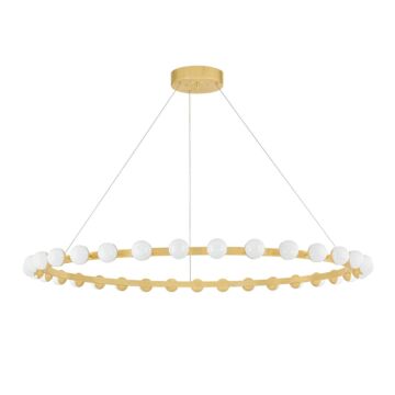 Linus LED Chandelier in Vintage Brass by Corbett Lighting