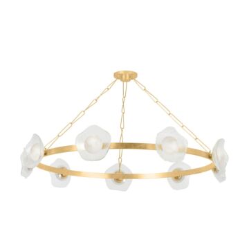 Almandine LED Chandelier in Vintage Gold Leaf by Corbett Lighting