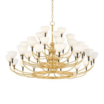 Brahma LED Chandelier in Vintage Polished Brass Bronze by Corbett Lighting
