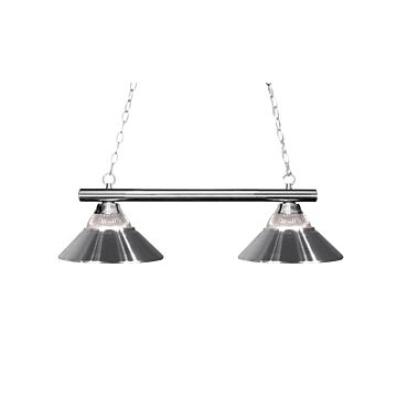 Z-Lite Sharp Shooter 2-Light Linear Pendant Light In Chrome