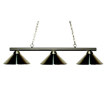 Z-Lite Sharp Shooter 3-Light Linear Pendant Light In Brushed Nickel