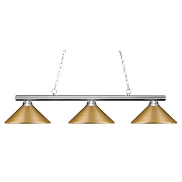 Z-Lite Sharp Shooter 3-Light Linear Pendant Light In Chrome