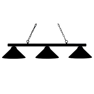 Z-Lite Sharp Shooter 3-Light Linear Pendant Light In Matte Black