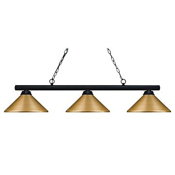 Z-Lite Sharp Shooter 3-Light Linear Pendant Light In Matte Black