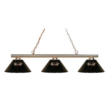 Z-Lite Sharp Shooter 3-Light Linear Pendant Light In Polished Brass