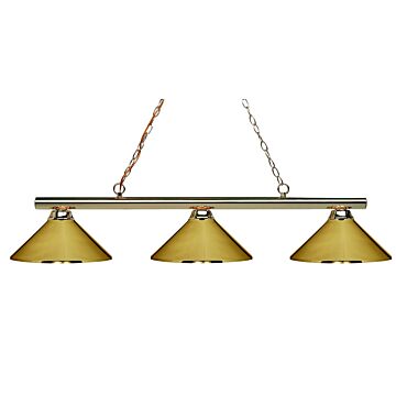 Z-Lite Sharp Shooter 3-Light Linear Pendant Light In Polished Brass
