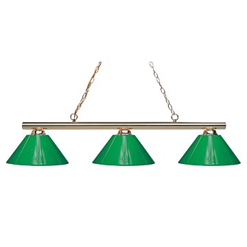 Z-Lite Sharp Shooter 3-Light Linear Pendant Light In Polished Brass