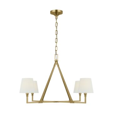 Perth  Chandelier in Burnished Brass by Visual Comfort Studio