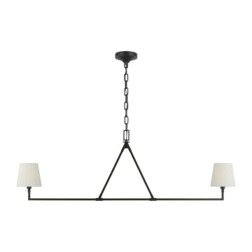 Perth  Linear Chandelier in Aged Iron by Visual Comfort Studio