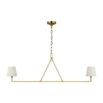 Perth  Linear Chandelier in Burnished Brass by Visual Comfort Studio