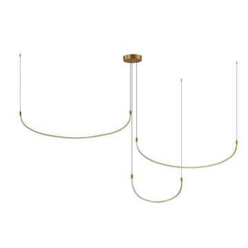 Talis LED Pendant in Brushed Gold by Kuzco Lighting
