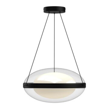 Virgo LED Pendant in Black Opal Glass by Kuzco Lighting