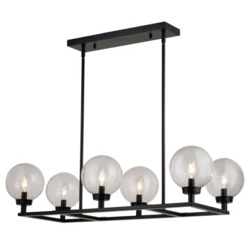 Six Light Linear Chandelier