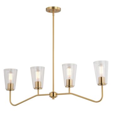 Four Light Linear Chandelier