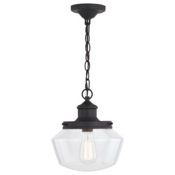 Collins  Outdoor Pendant in Matte Black by Vaxcel