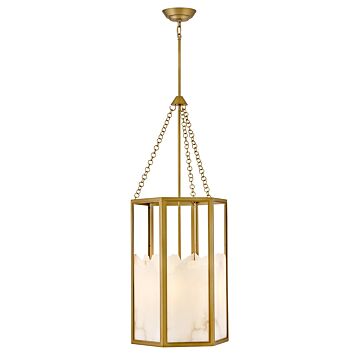 Veleta LED Chandelier in Lacquered Brass by Fredrick Ramond