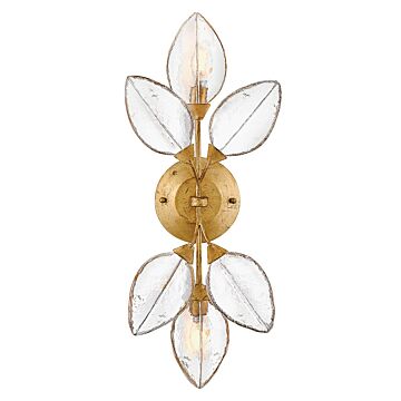 Amira LED Wall Sconce in Distressed Brass by Fredrick Ramond