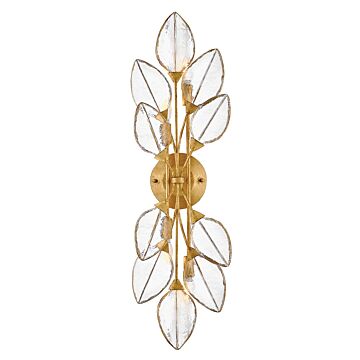Amira LED Wall Sconce in Distressed Brass by Fredrick Ramond