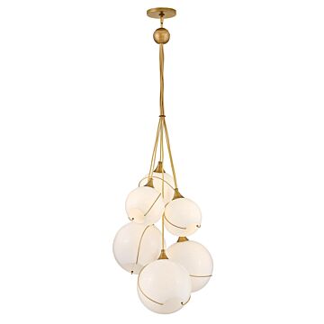 Skye LED Chandelier in Heritage Brass by Hinkley