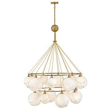 Skye LED Chandelier in Heritage Brass by Hinkley