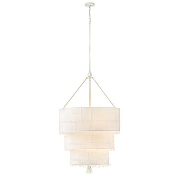 Baya LED Chandelier in Textured Plaster by Hinkley