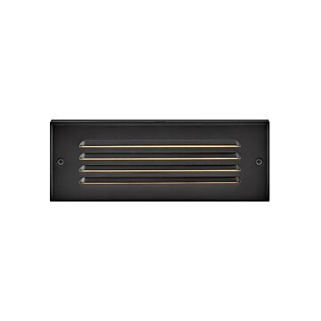 Dash Louvered LED Flush Step Light in Stainless Steel Black by Hinkley