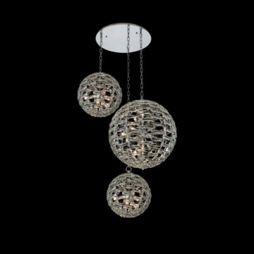 Alta 30 Light Foyer Pendant in Polished Chrome by Allegri