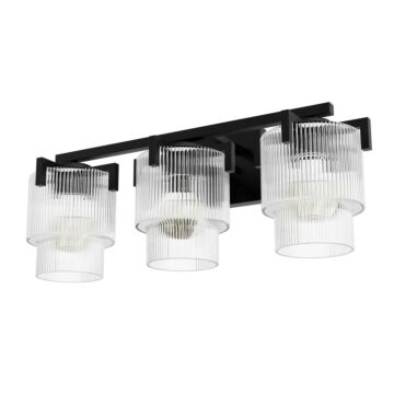 Ontario  Bathroom Vanity Light in Matte Black by Hunter Fans