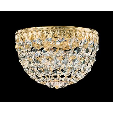 Petit Crystal Three Light Flush Mount in Heirloom Bronze by Schonbek