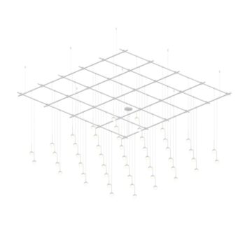  Chandelier in Satin White by Sonneman