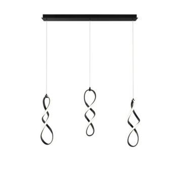 Interlace LED Chandelier in Black by W.A.C. Lighting