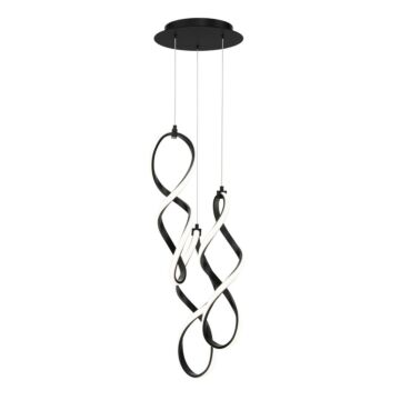 Interlace LED Chandelier in Black by W.A.C. Lighting