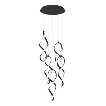 Interlace LED Chandelier in Black by W.A.C. Lighting
