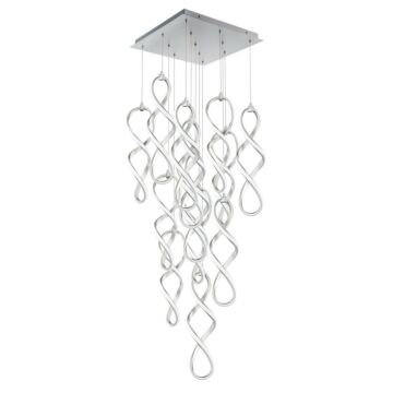 Interlace LED Chandelier in Chrome by W.A.C. Lighting