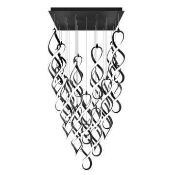 Interlace LED Chandelier in Black by W.A.C. Lighting