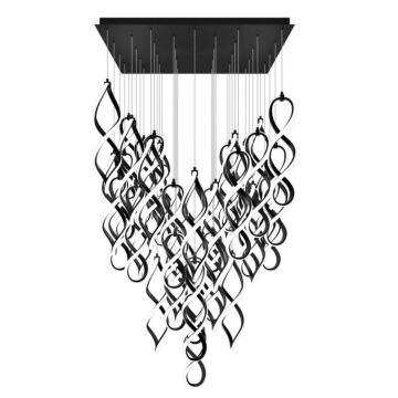 Interlace LED Chandelier in Black by W.A.C. Lighting