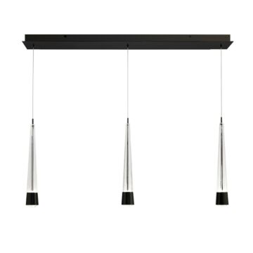Quill LED Chandelier in Black by W.A.C. Lighting