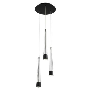 Quill LED Chandelier in Black by W.A.C. Lighting