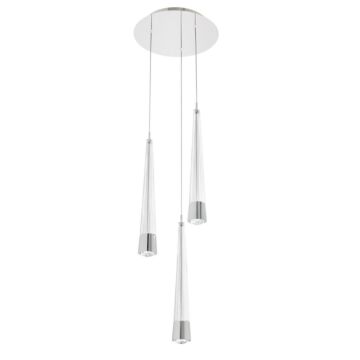 Quill LED Chandelier in Chrome by W.A.C. Lighting