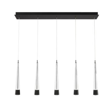 Quill LED Chandelier in Black by W.A.C. Lighting