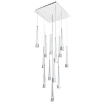 Quill LED Chandelier in Chrome by W.A.C. Lighting