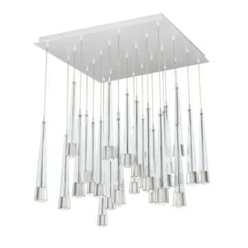 Quill LED Chandelier in Chrome by W.A.C. Lighting