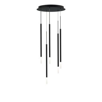 Viggo LED Chandelier in Black by W.A.C. Lighting