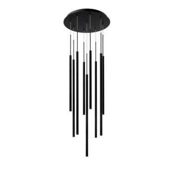 Viggo LED Chandelier in Black by W.A.C. Lighting