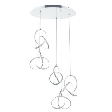 Vornado LED Chandelier in Chrome by W.A.C. Lighting